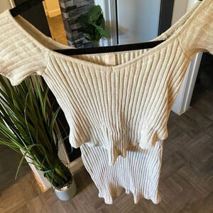 MayPink ribbed Bodycon mini dress